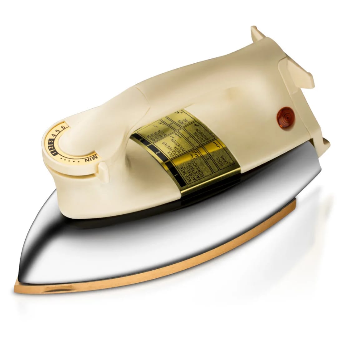 Electric Dry Iron | Non-Stick Soleplate Iron for Fast & Easy Clothes Ironing