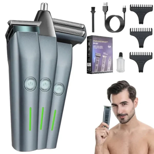 DALING DL-9218 3 In 1 cpmact size Rechargeable Hair Clipper Shaver beard Styling Hair Removal machine