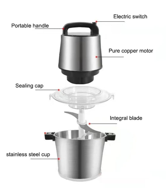 Stainless Steel Food Chopper | Manual Vegetable & Fruit Chopper for Kitchen