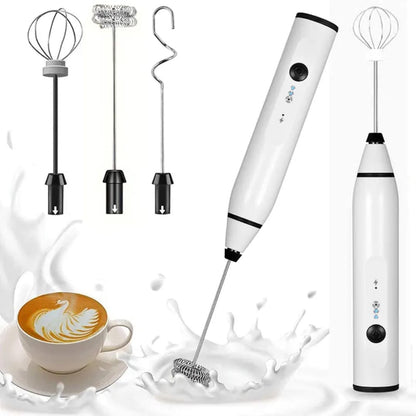 Premium 3in1 Coffee Beater | Electric Milk Frother & Coffee Mixer for Creamy Coffee