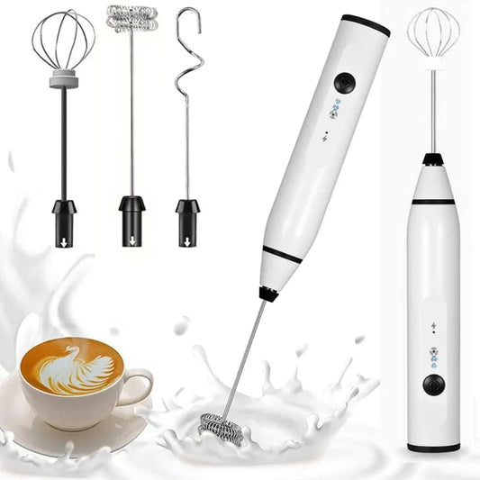 Premium 3in1 Coffee Beater | Electric Milk Frother & Coffee Mixer for Creamy Coffee