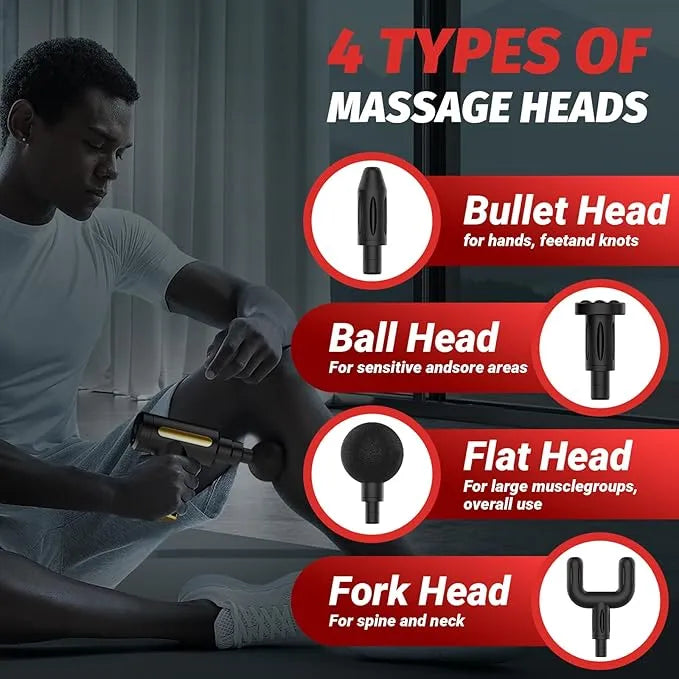 🔥 MusclePro 4-in-1 Deep Tissue Massage Gun